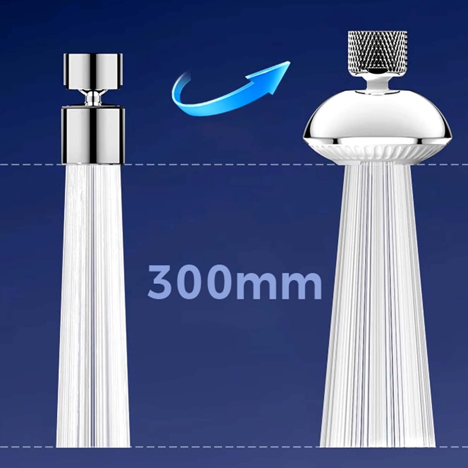 360° Rotating High-Pressure Faucet Aerator, Dual-Function Water Saving Tap Nozzle with M22 Thread, Anti-Splash Filter for Kitchen/Bathroom
