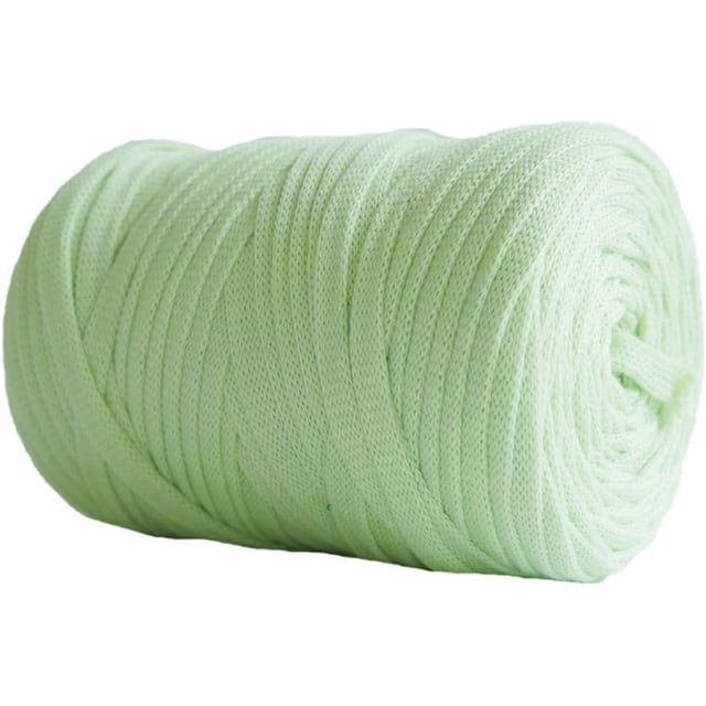 Zhuge Hilos de colores sólidos de 250 g (8,1 oz) para hacer tú mismo bolsos, alfombras, cojines, tela de algodón, hilo para tejer a crochet, verde claro