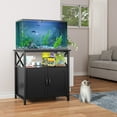 thumbnail image 5 of 20-29 Gallon Fish Tank Stand, Aquarium Stand with Cat Litter Box Enclosure, Black, 5 of 8