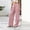 Deep Red, variant on Women's High-Waisted Striped Wide Leg Palazzo Pants, Linen Blend Button Fly Trousers, Casual Y2K Flowy Trouser with Pockets - Yellow L