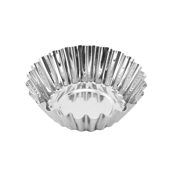 AURARMLET 30Pcs Egg Tart Baking Molds Stainless Steel Reusable Small Tart Pans