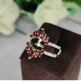 thumbnail image 5 of Dreamofdazzles Jewels 1.00 Ctw Marquise Cut Garnet Wedding Anniversary Engagement Wrap Band Ring 14K White Gold Plated 925 Sterling Silver 925 Sterling Silver -4, 5 of 5