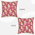 thumbnail image 3 of Xecao Cow And Flower Print Soft Velvet Decorative Throw Pillow Covers, Square Cushion Cases for Bed, Sofa, Living Room, Car, and Indoor Outdoor Use-20"x20", 3 of 8