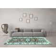 thumbnail image 3 of Ahgly Company Indoor Round Abstract Light Blue Modern Area Rugs, 6' Round, 3 of 4