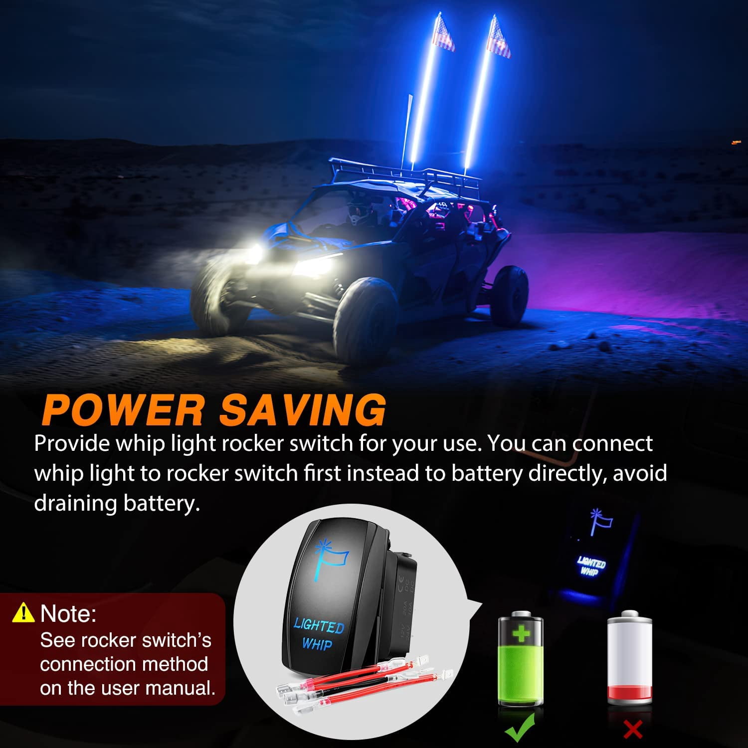 Nilight 2Pcs 5Ft Spiral RGB Led Whip Light w/RGB Chasing Modes RF Remote Control Lighted Antenna for Can-am ATV UTV RZR Polaris Dune Buggy 4 Wheeler Offroad Jeep Truck
