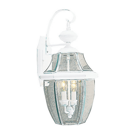 

White Tone Finish Wall Sconces Solid Brass Material Candelabra 11 Wide 2 Light Fixture