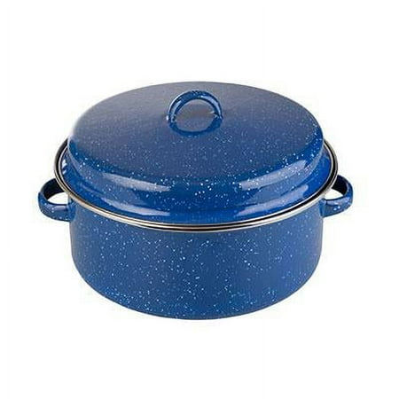 UPC: 0011319134225 | Stansport Enamel Cook Pot with Lid 5 quart Blue/White