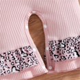 thumbnail image 5 of Okbabeha Daddys Girls Baby Clothes Newborn Infant Ruffle Ribbed Long Sleeve Romper Leopard Jumpsuit Bodysuit Summer Outfit, 5 of 8