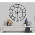 thumbnail image 1 of Utopia Alley CL68BK 43.5 in. Oversized Roman Round Wall Clock, Matte Black, 1 of 1