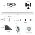 thumbnail image 7 of JUBEST Bypass Sliding Door Hardware 96", Aluminum Bypass Wardrobe Closet Door Hardware Set with Finger Pull Included, Smoothly and Quietly, for 2 Door System, Easy to Install, 7 of 7