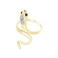 thumbnail image 3 of AFFY Simulated Amethyst & CZ Snake Womens Band 14k Yellow Gold Over 925 Sterling Silver, 3 of 4