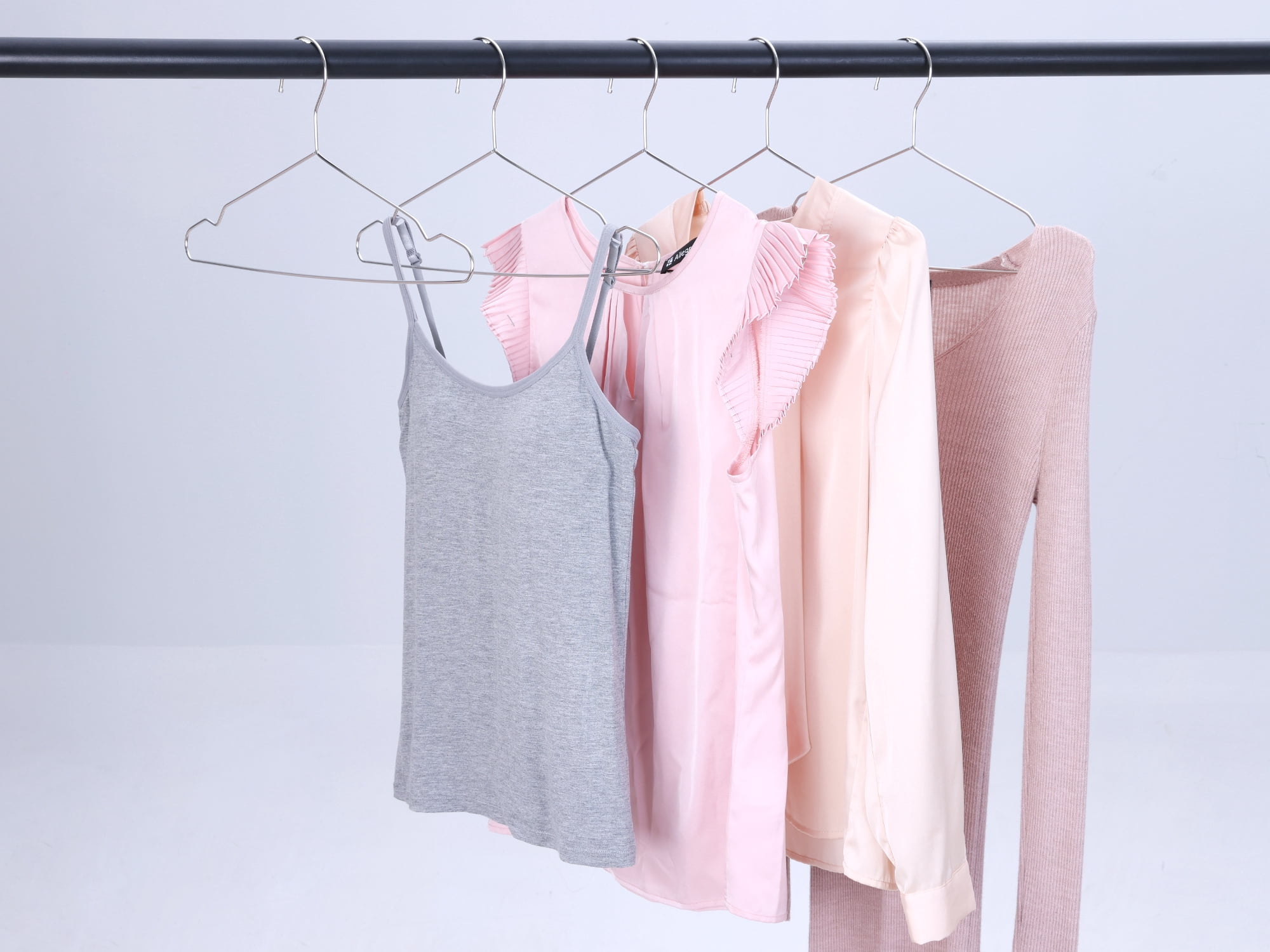 Unique Bargains Stainless Steel Hangers Space Saving Clothes Hangers Silver 10 Pcs