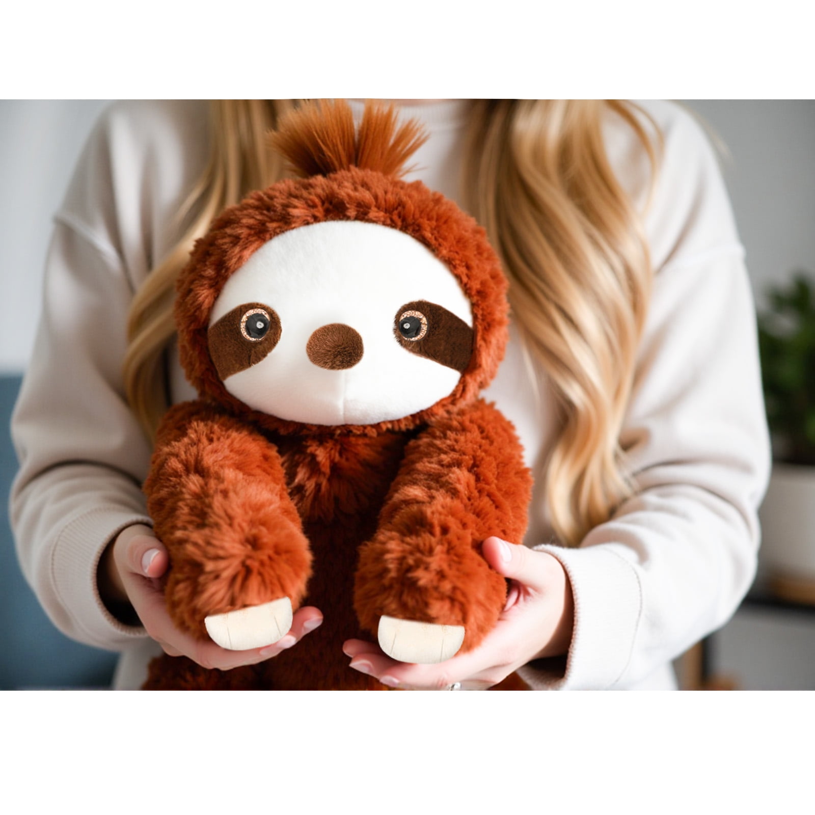 Niuniu Daddy Stuffed Animal Plush Toy, Weighted Sloth, 3.3lb, Soft Faux Fur, 20 Inch