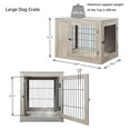 thumbnail image 3 of Unipaws Dog Crate Furniture Style,Wooden Wire Dog Kennel with Cushion, Large, 3 of 7