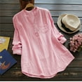 thumbnail image 3 of Womens Blouses Summer Solid Color Stank Long Sleeve Loose Casual Smock Tops Outwear, 3 of 3
