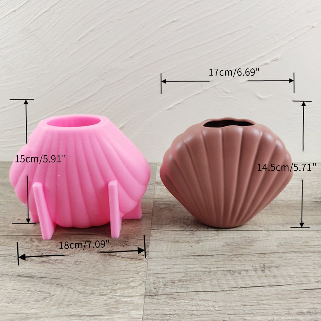 lanema Shell Vase Molds for Storage Bottle Candle Holder Epoxy Resin Casting Mold Tool
