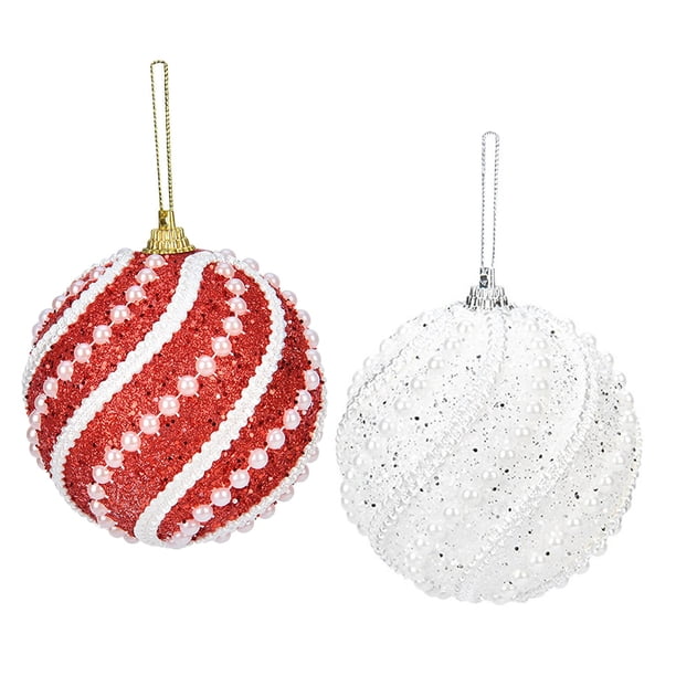 Conjunto de 2 unidades de Adorno Colgante para de Navidad - Esferas Luminosas para Embellecer tus Celebraciones Festivas EstiloI