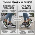 thumbnail image 6 of CZV Women's & Teens Graffiti Print Four-Wheel Convertible Roller Skate Shoes,2-in-1 Roller Skates & Sneakers Unisex Retractable Wheels Indoor Outdoor Fun & Fitness Kick Roller Shoes, 6 of 8