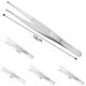 thumbnail image 4 of Walfos 1 Piece Stainless Steel Tweezer Barbecue Tong For Cooking Roasting Grabbing Small Objects Dessert BBQ Spaghetti Kitchen, 4 of 11