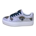 thumbnail image 3 of Women's Cuce White Jacksonville Jaguars Crystal Team Logo Sneakers, 3 of 3