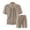 🌍94-Khaki, variant on Ceisia Men's Summer Short Sleeve Collared Shirt and Elastic Waist Drawstring Shorts with Pockets Casual Two Piece Set Gifts for Father Brown M