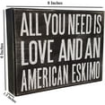 thumbnail image 3 of JennyGems All You Need is Love and an American Eskimo, Rustic Wood Box Sign, 8x6 Inches, American Eskimo Gifts, American Eskimo Decor, 3 of 10