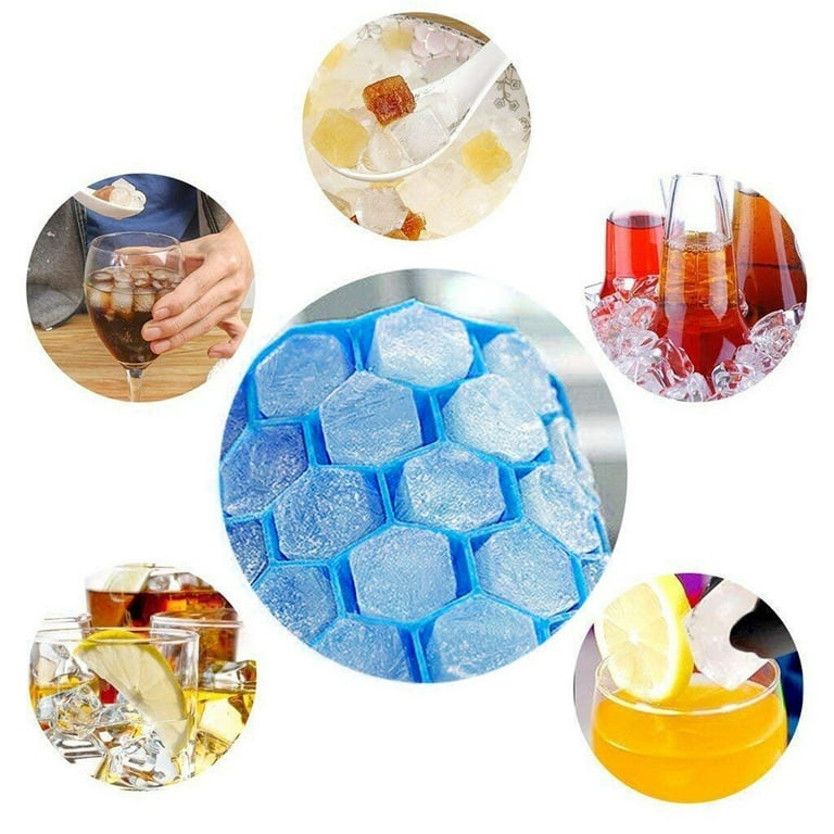  AYI&AYEE Silicone Ice Cube Trays with Lids - 2 Pack - 24  Cavities 1 inch (1.2 tbsp / 20ml / 0.6 fl oz) Square Ice Cubes Baking Molds  - BPA free 