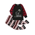 thumbnail image 3 of Pijamas familiares a juego navideños, conjunto de pijamas a cuadros rojos, cómo brillan los copos de nieve, 3 of 3