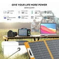 thumbnail image 6 of 300W Solar Generator, FlashFish 60000mAh Portable Power Station Camping Potable Generator with 60W 18V Portable Solar Panel, Flashfish Foldable Solar Charger with 5V USB 18V DC Output, 6 of 10