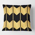 thumbnail image 2 of Designart Golden Luxury Metallic Geometrics V' Mid-Century Modern Throw Pillow - 18x18, 2 of 2