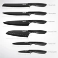 thumbnail image 3 of Juego de 6 cuchillos de cocina de acero inoxidable Hecef con fundas para las hojas, apto para lavavajillas, 3 of 12