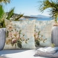 thumbnail image 5 of Waterproof Throw Pillow Covers Set of 2, 24x24 Inch Pink Floral Spring Decorative Pillowcases Outdoor Pillow Slip Cushion Covers Set for Couch Tent Vintage Watercolor Botanical, 5 of 7