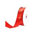 thumbnail image 3 of 1 Roll Christmas Theme Wrapping Ribbon Snowflake Pattern Polyester Wedding Gift Christmas Ribbon Party Decor, 3 of 3
