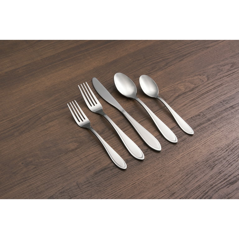 Cambridge Bayleaf Sand 20-Piece Stainless Steel Flatware Set