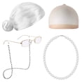 thumbnail image 1 of Kids Granny Old Lady School Play Dress Up Wig Accessory Set, 1 of 4
