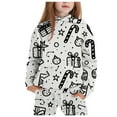 thumbnail image 4 of SUXIAN Kids Girls DIY Graf Fiti Long Sleeve Hooded Sweatshirt Long Pants Set Casual Comfortable Outfit for Kids WH2 100, 4 of 4