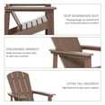thumbnail image 5 of Outsunny Adirondack Chair, Faux Wood Patio & Fire Pit Chair, Weather Resistant HDPE for Deck, Outside Garden, Porch, Backyard, Brown, 5 of 10