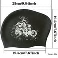 thumbnail image 2 of Protect Your Hair and Look Stylish with this 1pc Flower Print Silicone Swimming Cap!, 2 of 4