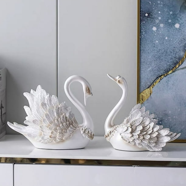 Adorno De Cisne Para Pareja De Cisnes, Mueble De TV Para Sala De Estar, Adorno De Cisne, Decoración Moderna Para El Hogar, Regalos De Boda