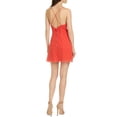 thumbnail image 2 of Alice + Olivia Womens Katie Floral Wrap Front Minidress 12 Bright Poppy/White, 2 of 6