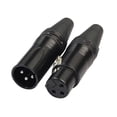 thumbnail image 4 of lionlar 5 Pairs 3 Pin XLR Cable Connector Male And Female with PVC Housing And Metal End, 4 of 9
