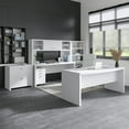 thumbnail image 4 of kathy Ireland Echo Bow Front L Shaped Wood Desk in Pure White, 4 of 5
