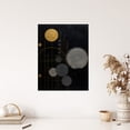 thumbnail image 4 of Golden Soot Abstract Geometric Oil Painting Planet Orbits Vertical Solar System Unframed Wall Art Print Poster Home Decor Premium, 4 of 5