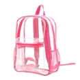 thumbnail image 2 of Pink Season Women Backpack Double Shoulder Straps Waterproof Large Capacity See Through Wear-resistant Storage Anti-scratch PVC Transparent Backpack Travel Supply, 2 of 8