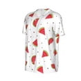 thumbnail image 2 of Rocae Hand Drawn Watermelon for Breathable Men's Baseball T-Shirt Fashionable Casual Baseball Jersey, Moisture-wicking Sportswear 4X-Large, 2 of 9