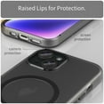thumbnail image 5 of For iPhone 15 MagSafe Frosted Translucent TPU + PC Full Coverage Phone Case,Black,For iPhone 15, 5 of 8