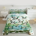 thumbnail image 2 of Homewish Rustic Mallard Duck Bedding Comforter Set,Country Plant River Twin Comforter Sets,Green White Brown Bedding Set For Girls Boys,Breathable Home Decor Reversible,2 Pieces, 2 of 8