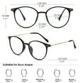 thumbnail image 2 of KOOSUFA Stylish Round Reading Glasses Blue Light Blocking +3.50 Women Men Eyeglasses Readers Eyewear Hawksbill, 2 of 7