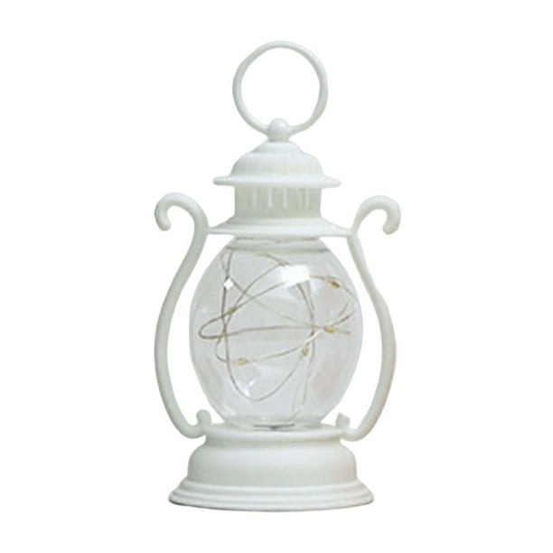 Lámpara de escritorio con luz nocturna, estilo vintage, colgante, LED, de aceite, para comedor. blanco