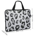 thumbnail image 2 of Werpe Leopard Print Diving Fabric Handle Laptop Bag Computer Protect Case Sleeve Carrying Bag 10inch, 2 of 5